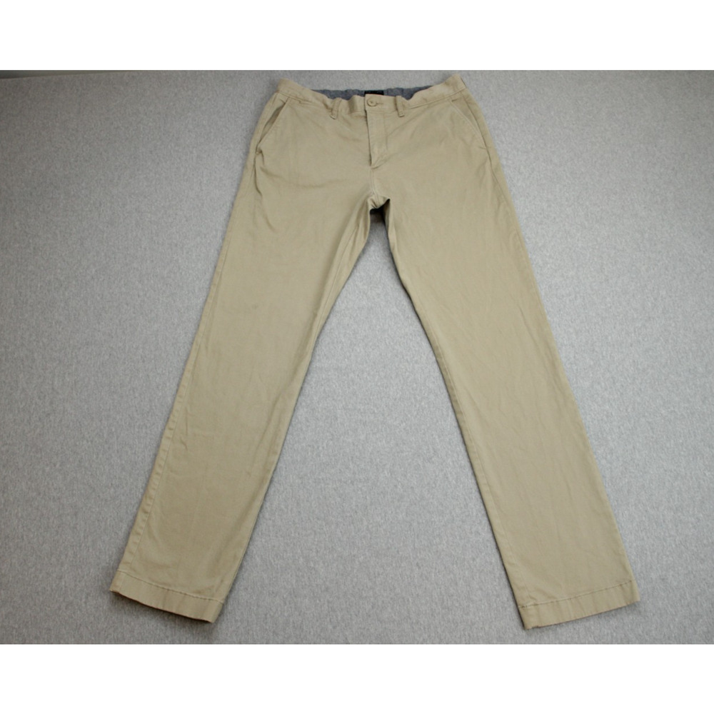 J Crew Pants Mens 30 x 32 Beige 770 Straight Chino Cotton Blend Stretch